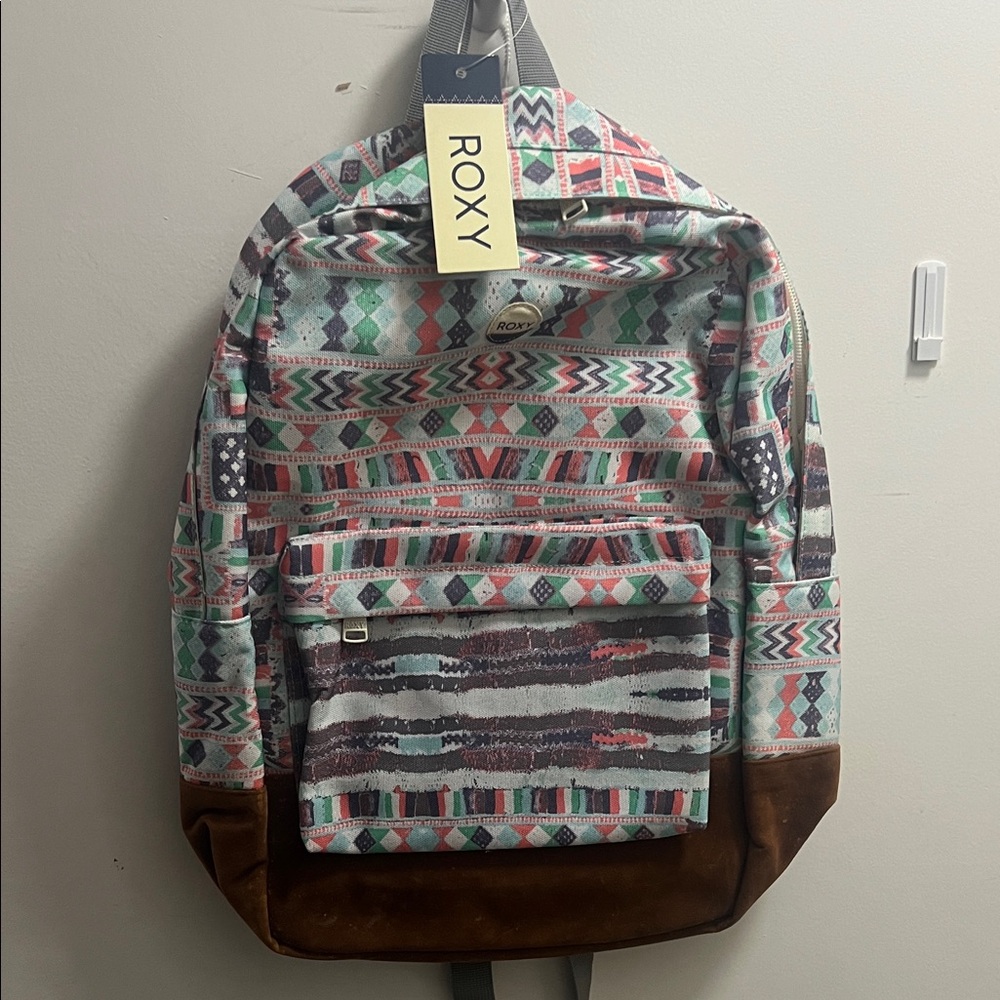 Roxy Multicolor Patterned Backpack NWT - image 1